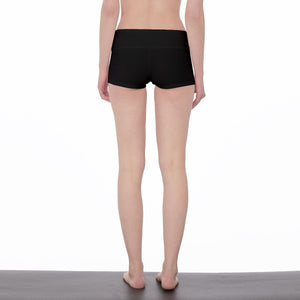 Certified Simple Log Blk Women's Yoga Shorts