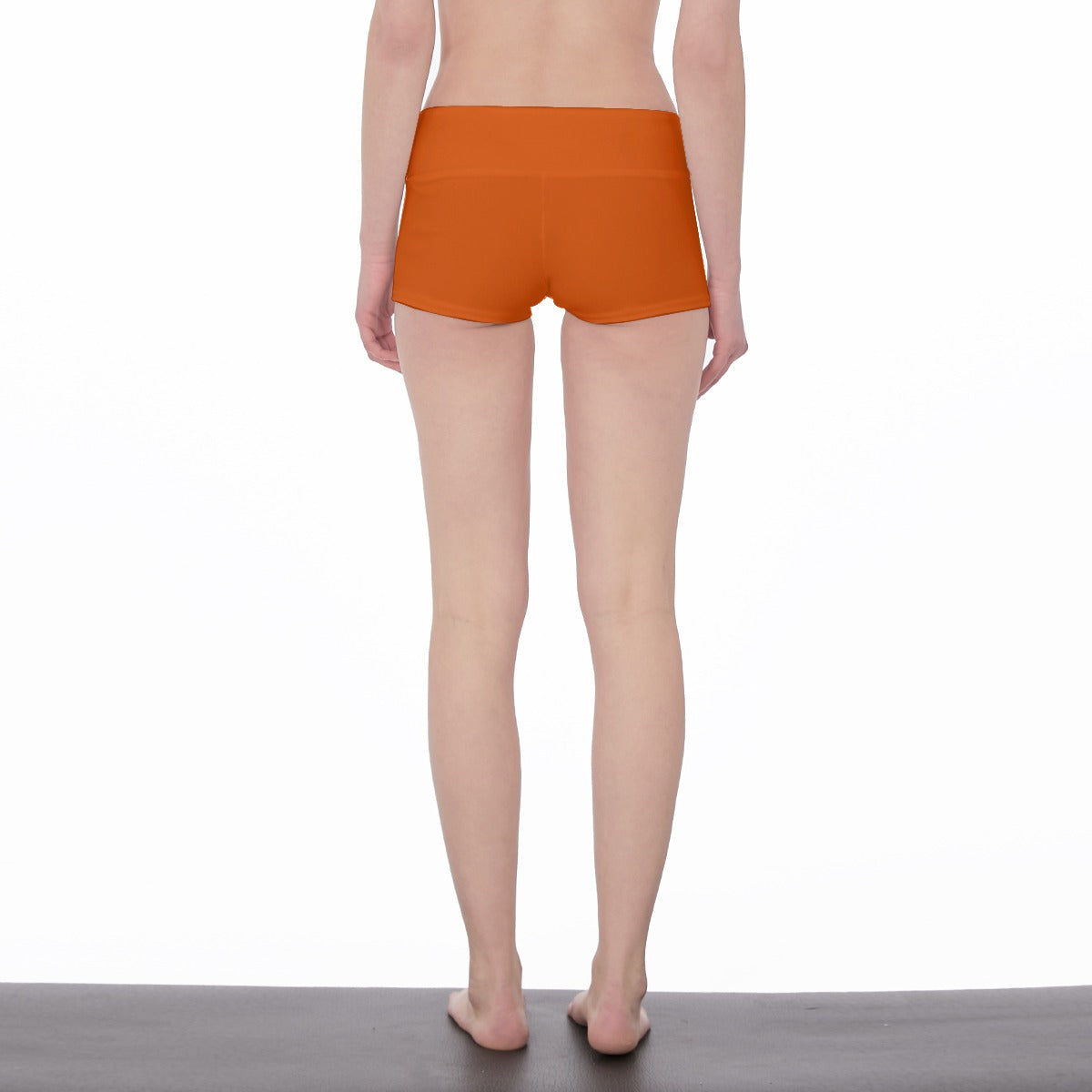 Certified Simple Logo Orange Women's Yoga Shorts