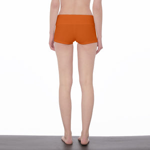 Certified Simple Logo Orange Women's Yoga Shorts