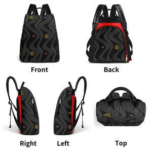 Certified A plus  anti theft travel Backpack Blk Wave