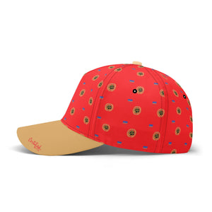 Certified wreaths & Flags  monogram print Cap Red