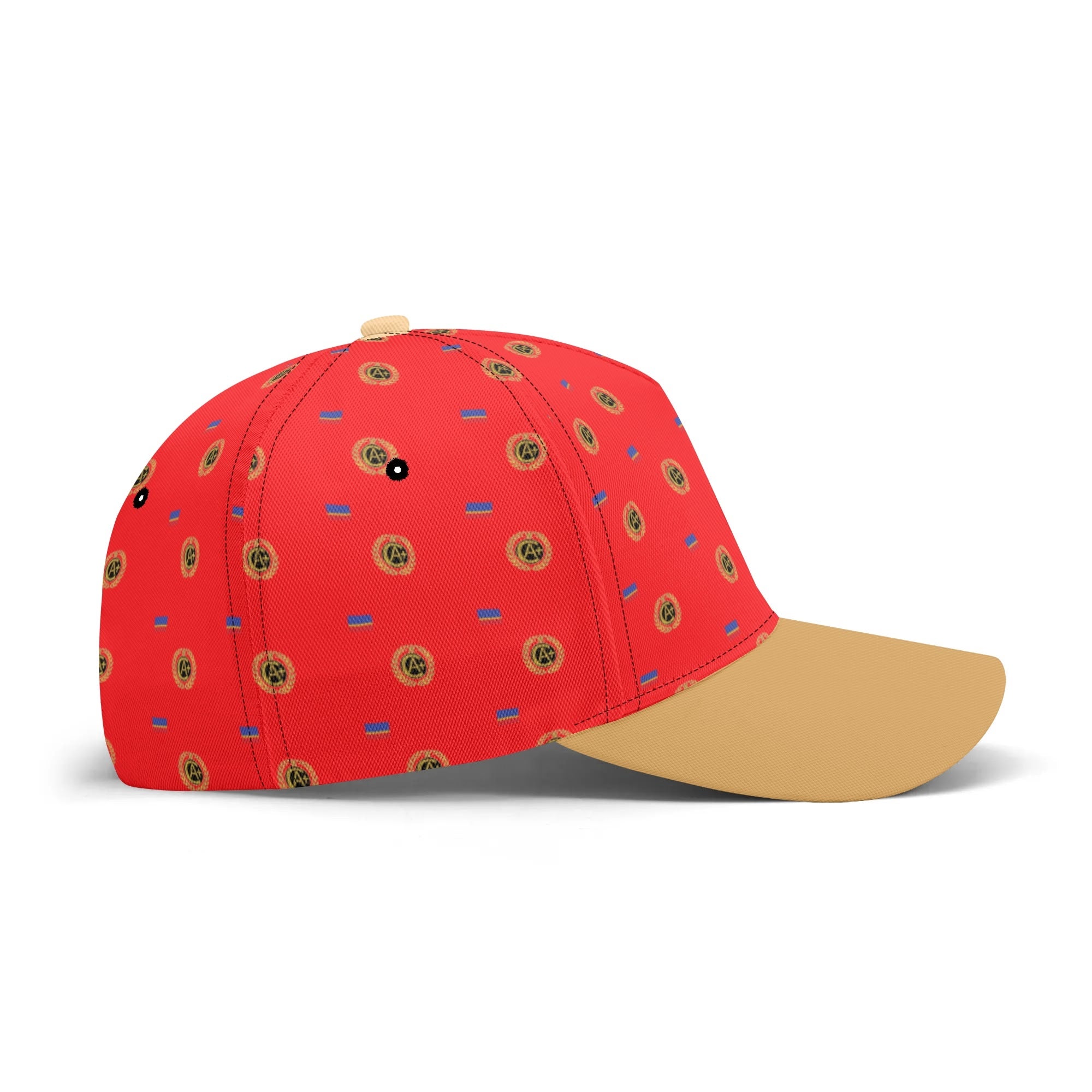 Certified wreaths & Flags  monogram print Cap Red