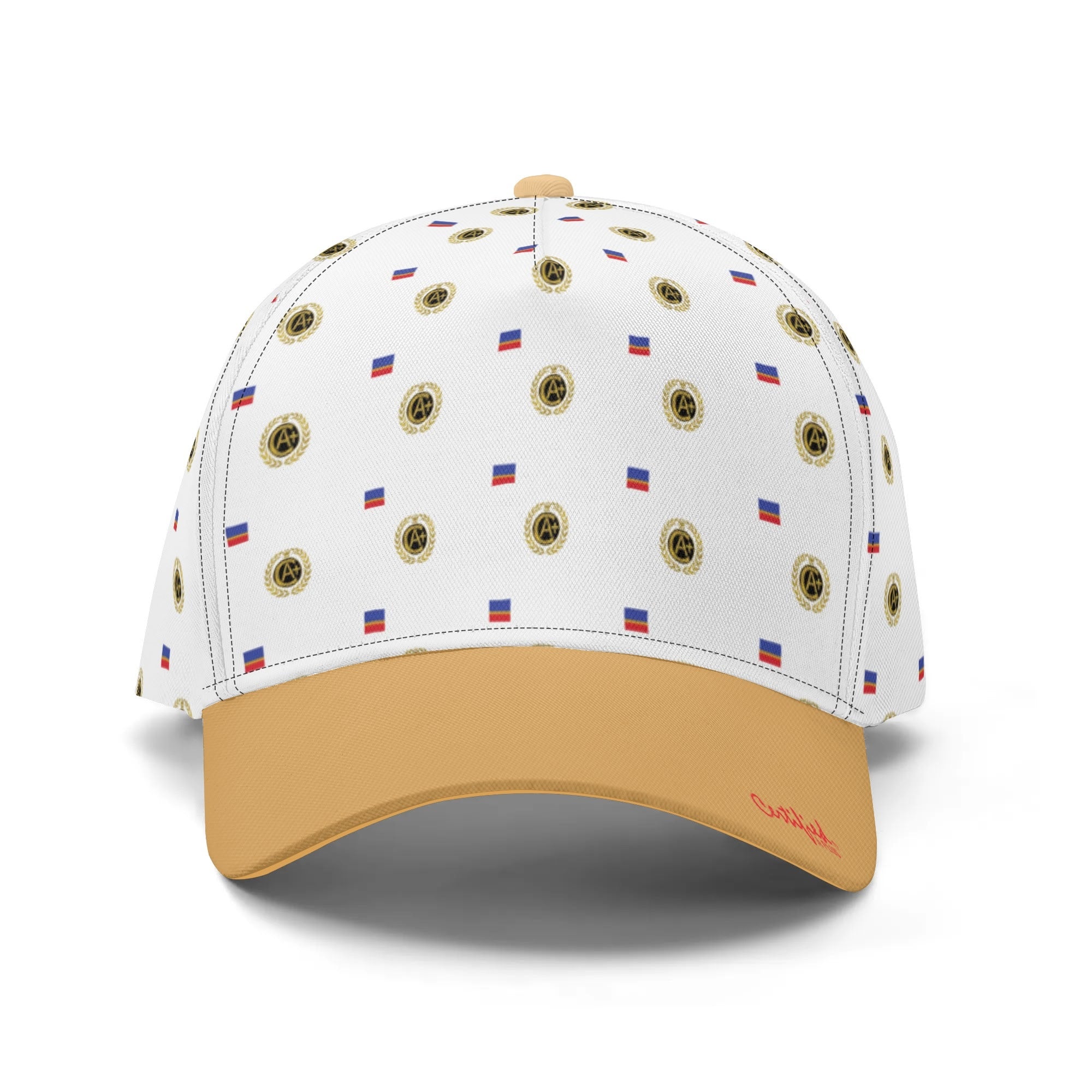 Certified wreaths & Flags  monogram print Cap Wht