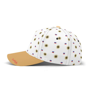Certified wreaths & Flags  monogram print Cap Wht
