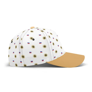 Certified wreaths & Flags  monogram print Cap Wht