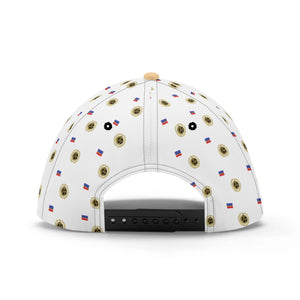 Certified wreaths & Flags  monogram print Cap Wht