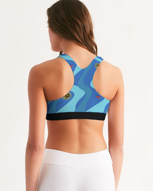 Certified The Wave Blue Women's Sports Bra