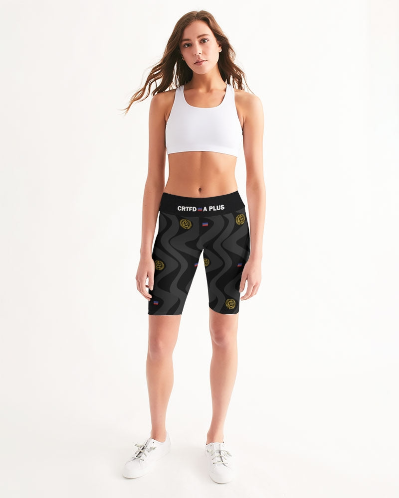 11F43787-AEA8-41A0-A38C-3DB4FF373197 Women's All-Over Print Mid-Rise Bike Shorts