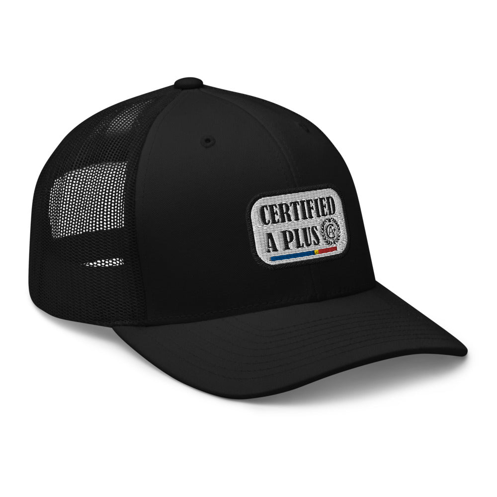 Certified A Plus Trucker Tag Cap