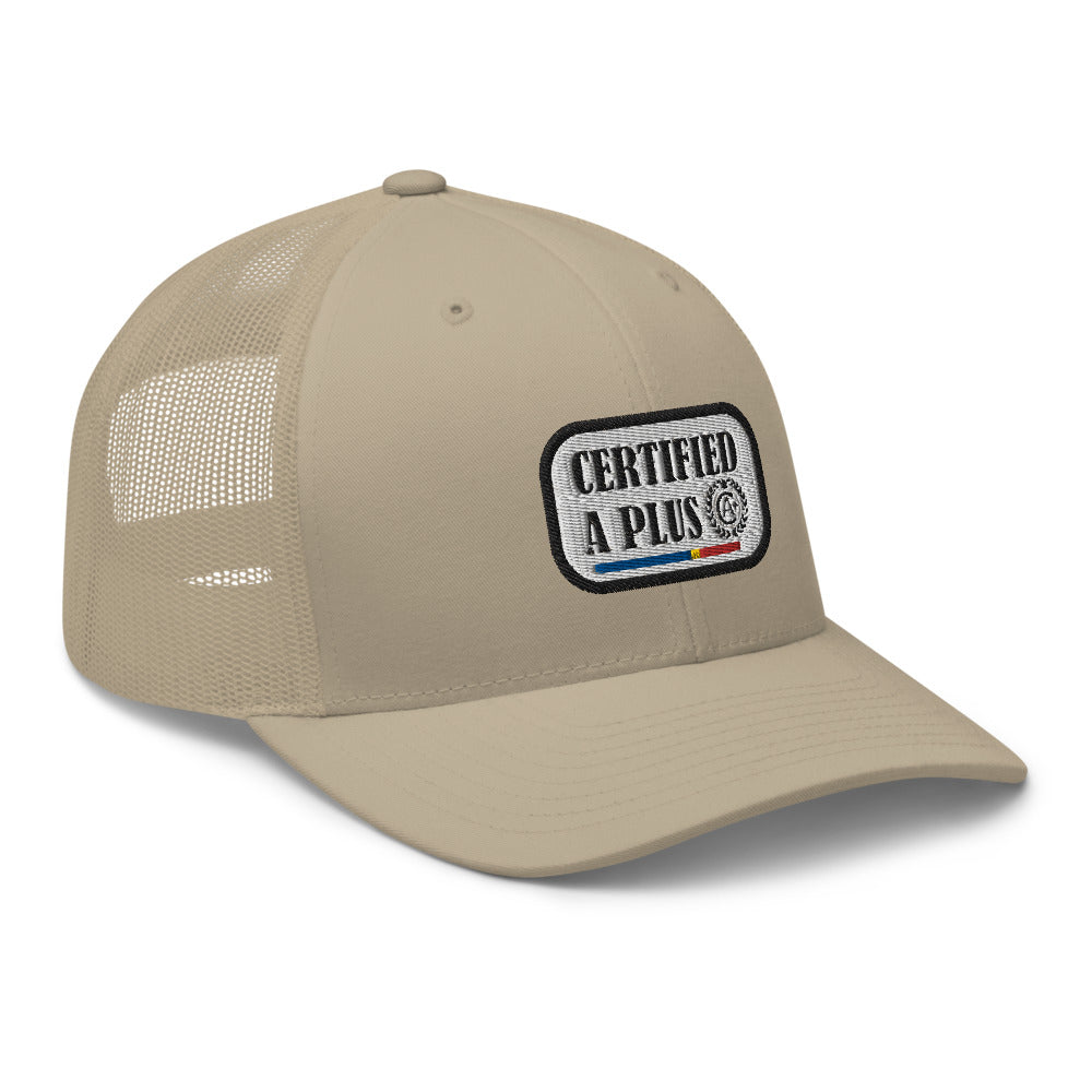 Certified A Plus Trucker Tag Cap