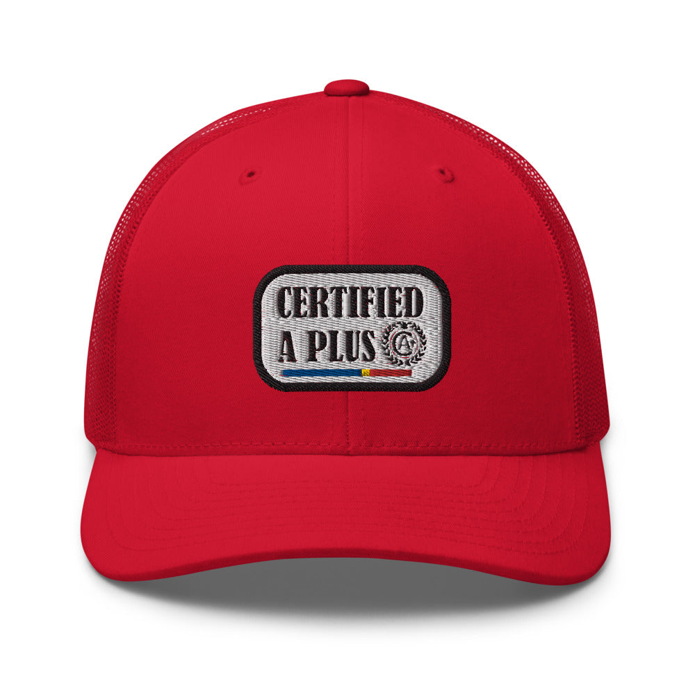 Certified A Plus Trucker Tag Cap