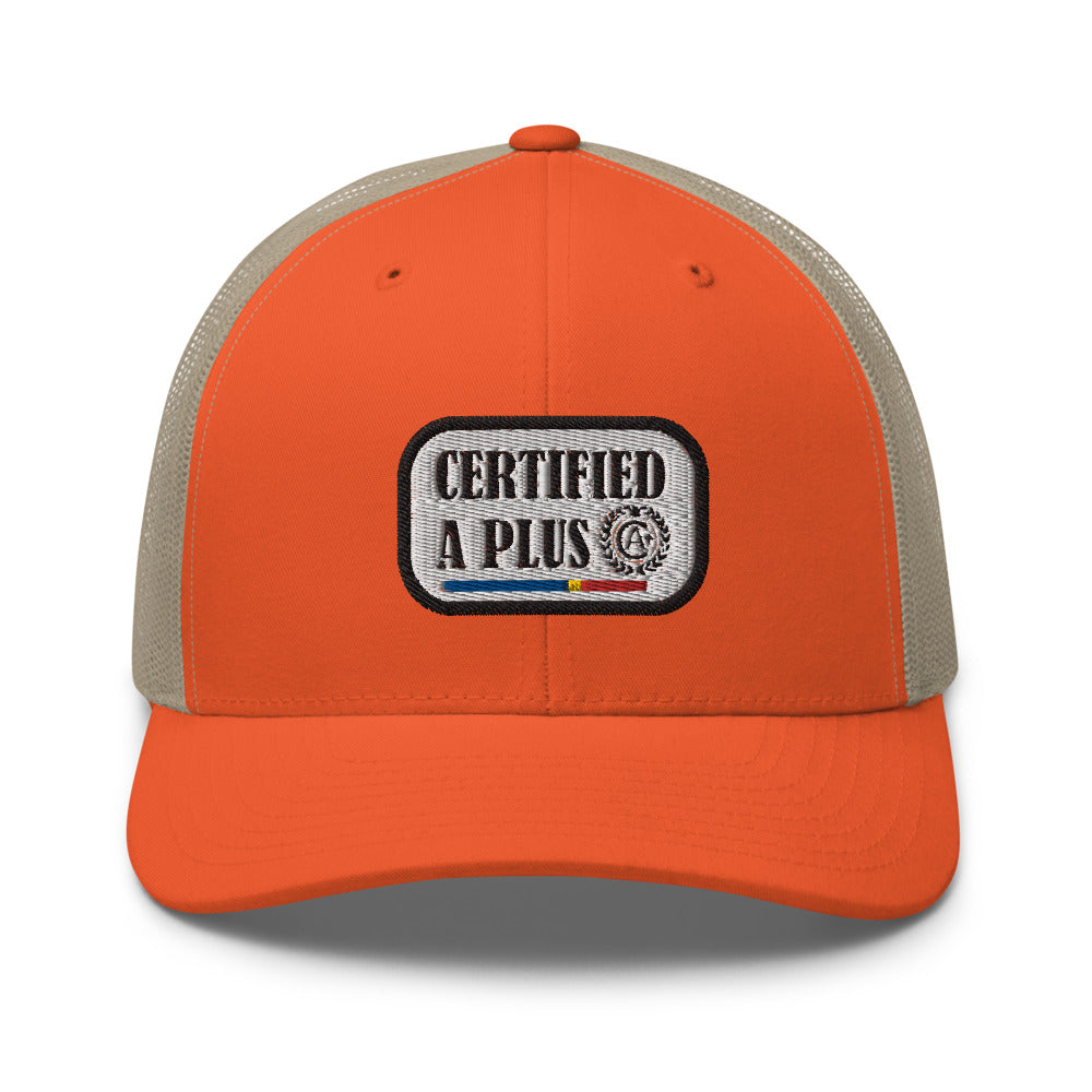 Certified A Plus Trucker Tag Cap